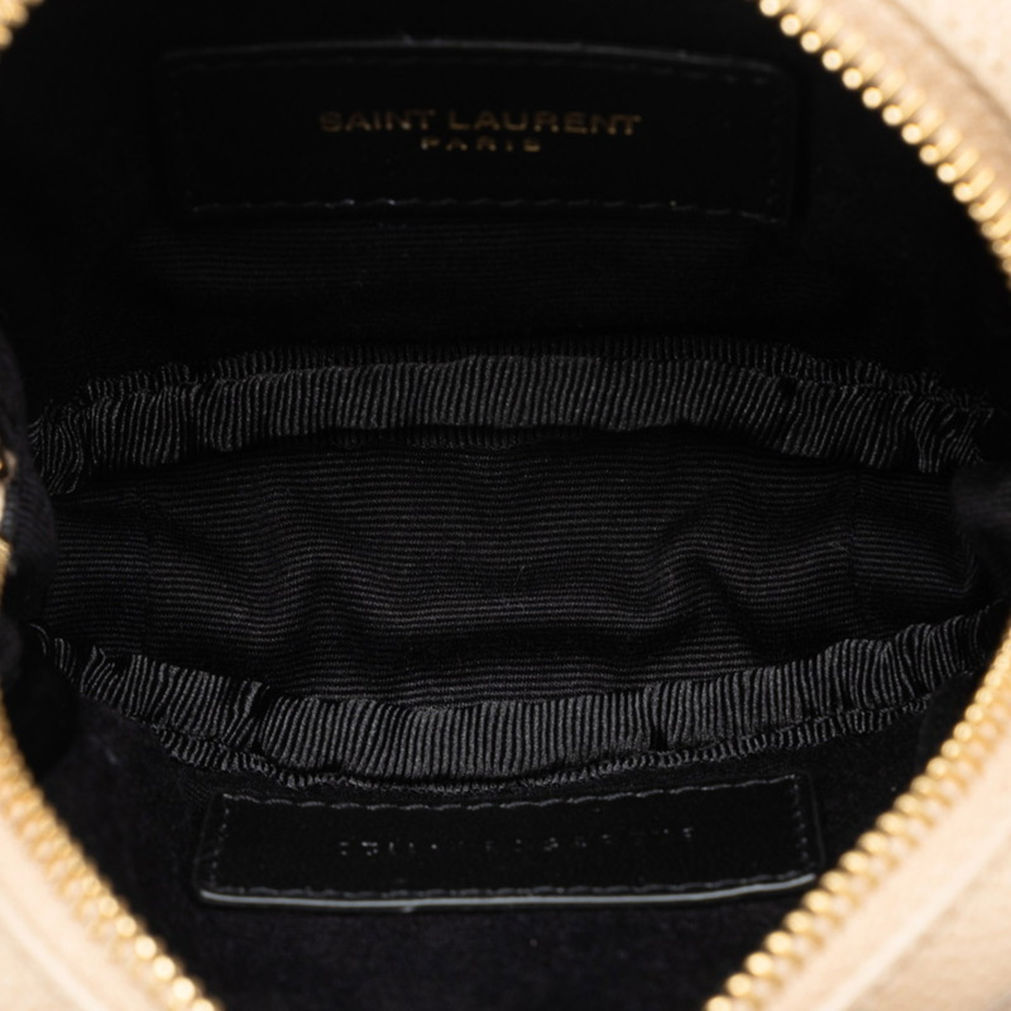 Saint Laurent Monogram Cassandra Baby Chain Shoulder Bag Beige Gold Leather Women's SAINT LAURENT