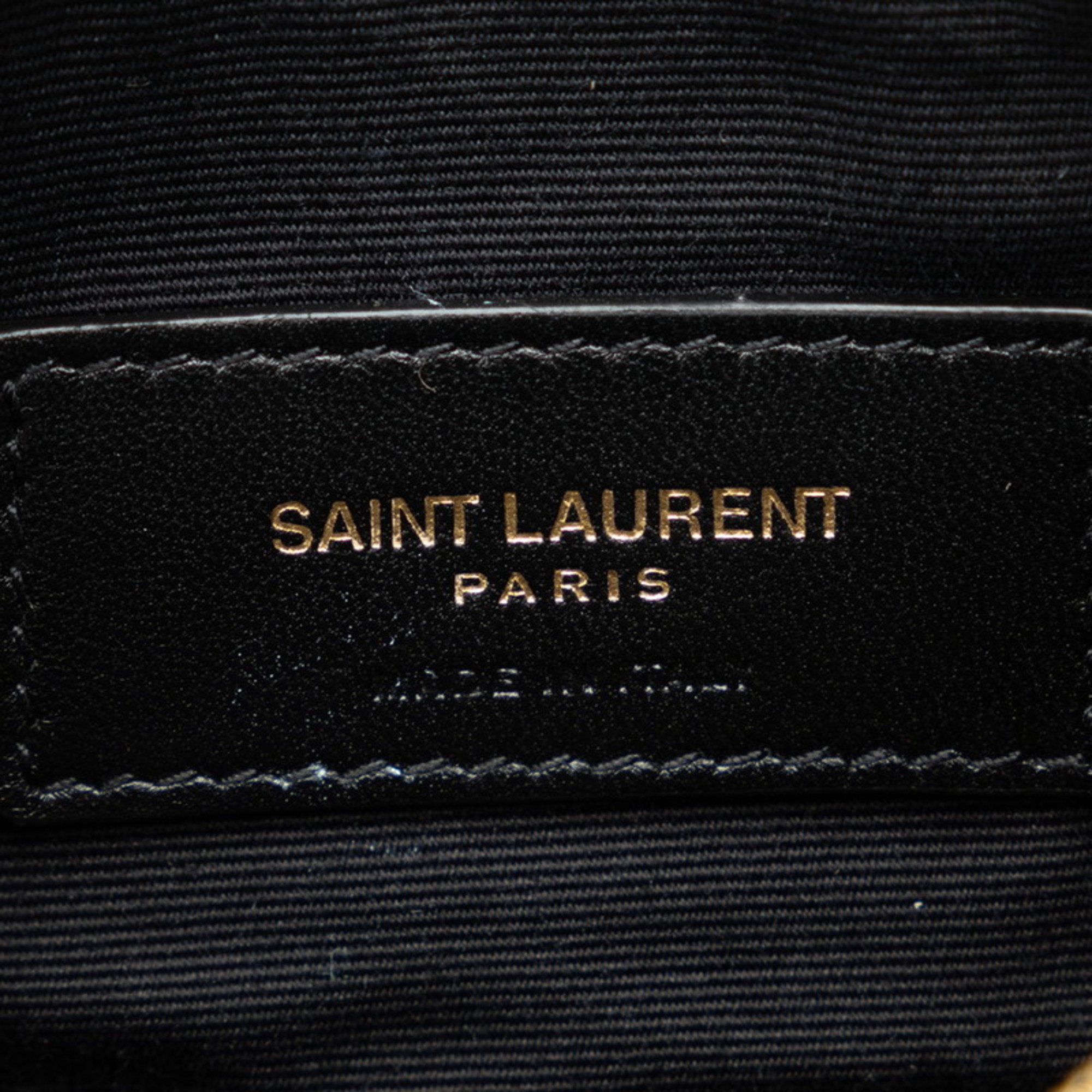 Saint Laurent Monogram Cassandra Baby Chain Shoulder Bag Beige Gold Leather Women's SAINT LAURENT