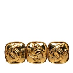 Chanel Triple Coco Mark Brooch Gold Plated Women's CHANEL