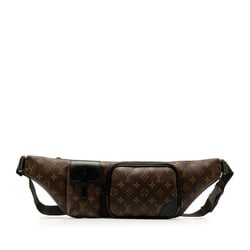 Louis Vuitton Monogram Macassar Christopher Bumbag Body Bag M45337 Brown Black PVC Leather Men's LOUIS VUITTON