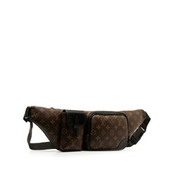 Louis Vuitton Monogram Macassar Christopher Bumbag Body Bag M45337 Brown Black PVC Leather Men's LOUIS VUITTON