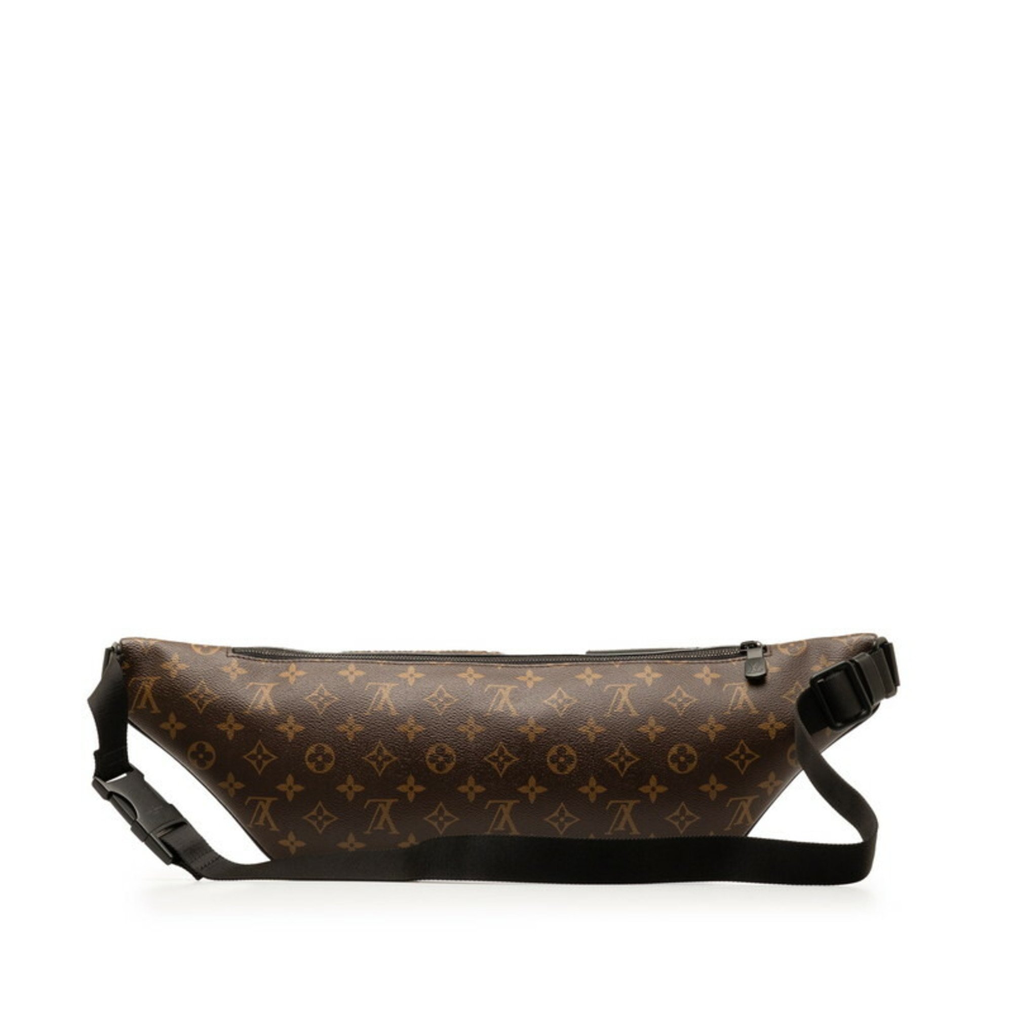 Louis Vuitton Monogram Macassar Christopher Bumbag Body Bag M45337 Brown Black PVC Leather Men's LOUIS VUITTON