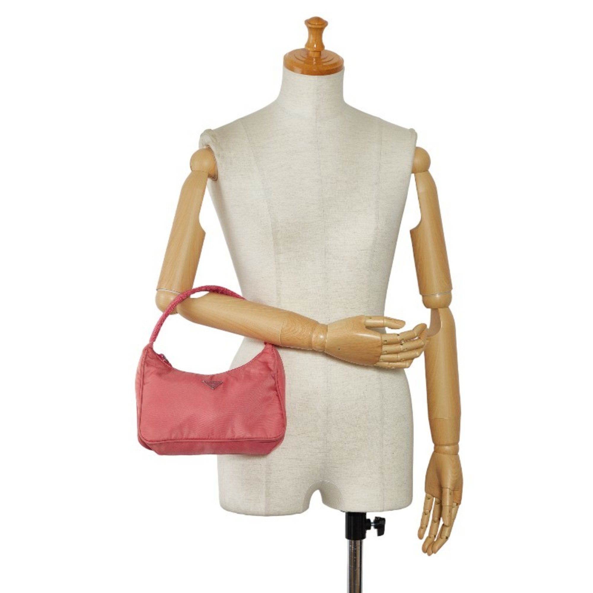 PRADA handbag pink nylon women's