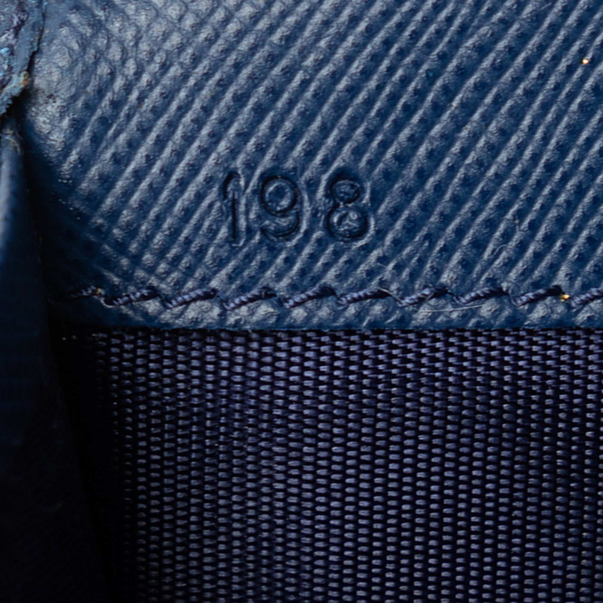 Prada Triangle Plate Saffiano Long Wallet 1M1132 Blue Leather Women's PRADA