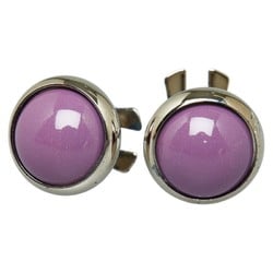 Hermes Eclipse Earrings Silver Purple Metal Women's HERMES