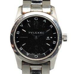 BVLGARI Solotempo Watch ST30S Quartz Black Dial Stainless Steel Women's