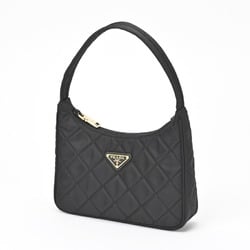PRADA Quilted Shoulder Bag 1NE051 Nylon Black S-155570