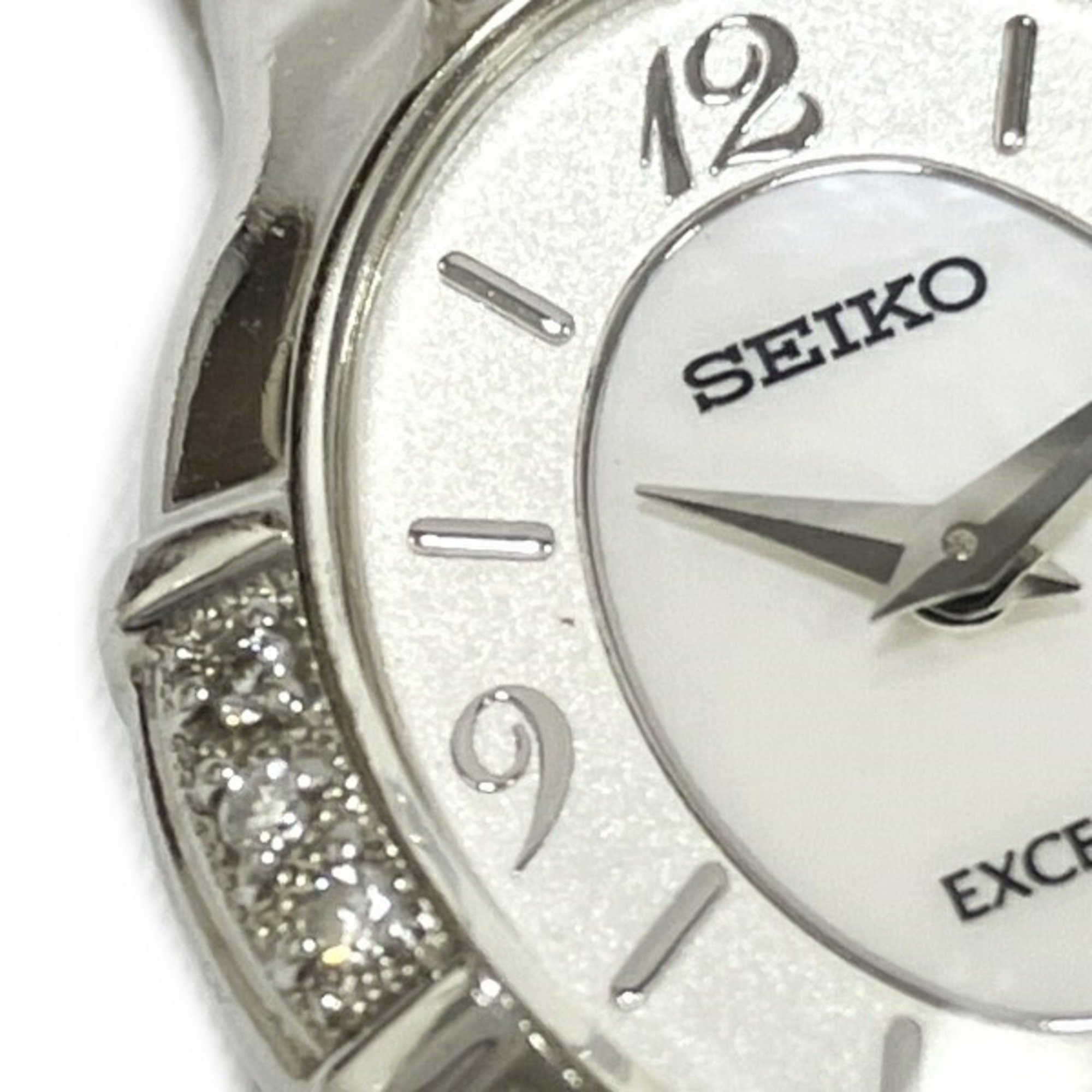 Seiko Exceline 1F20-0AW0 6P Diamond Quartz Watch Women's