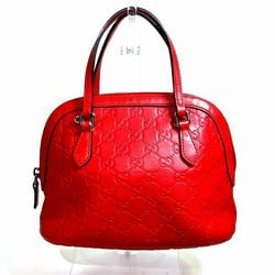 GUCCI Shima 341504 Red Leather Bag Handbag Shoulder Women's