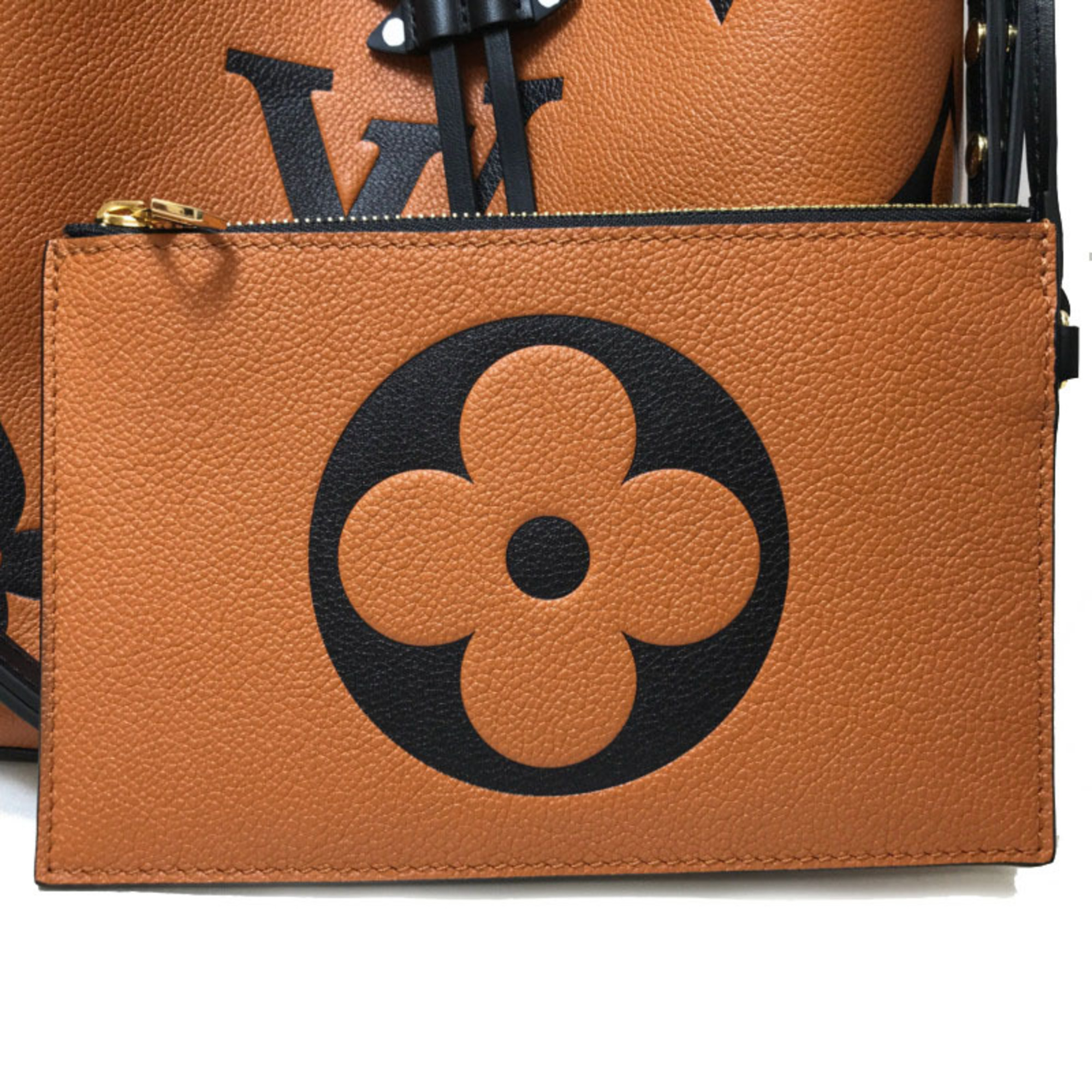 LOUIS VUITTON Monogram Giant NeoNoe Shoulder Bag Brown Leather Women's M56888
