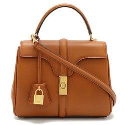 CELINE Small 16 Seize Handbag Shoulder Bag Calfskin Tan Brown 188003BF9.03TN