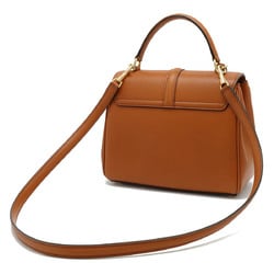 CELINE Small 16 Seize Handbag Shoulder Bag Calfskin Tan Brown 188003BF9.03TN