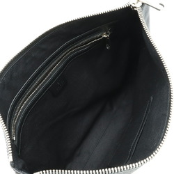 GUCCI GG Supreme Web Line Bag Shoulder Clutch PVC Leather Black Grey 474139