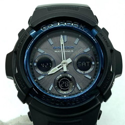 CASIO G-SHOCK Watch AWG-M100A-1AER Casio G-Shock Analog-digital Radio Solar Black x Blue