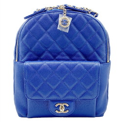 CHANEL Chanel Rucksack Backpack Chain Shoulder Matelasse Caviar Skin Blue Coco Mark 26***** Similar