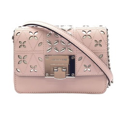 MICHAEL KORS Michael Kors Chain Shoulder Bag Leather Compact Pink Women's