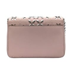 MICHAEL KORS Michael Kors Chain Shoulder Bag Leather Compact Pink Women's