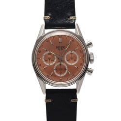 TAG HEUER Carrera Classics CS3112 Men's SS/Leather Watch, Hand-wound, Bronze Dial
