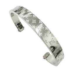 LOUIS VUITTON Louis Vuitton Manchette Monogram Bold Bangle M00682 LE2282 Size M Silver Men's Women's LV Bracelet Cuff
