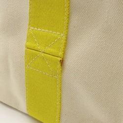 HERMES Bora PM Tote Bag Handbag Canvas Natural Yellow