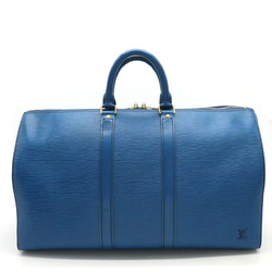 LOUIS VUITTON Louis Vuitton Epi Keepall 45 Boston Bag Travel Handbag Leather Toledo Blue M42975