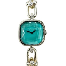 Tiffany & Co. Hardware Watch Sterling Silver Diamond Stainless Steel SS Quartz Bracelet Size S Blue 73331927 Women's AG925 925