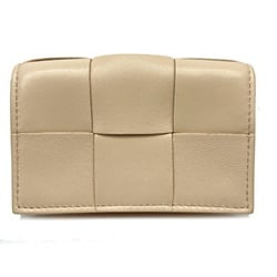 BOTTEGA VENETA Bottega Veneta Card Case Business Holder Pink Beige Small Items Leather Intrecciato Women's