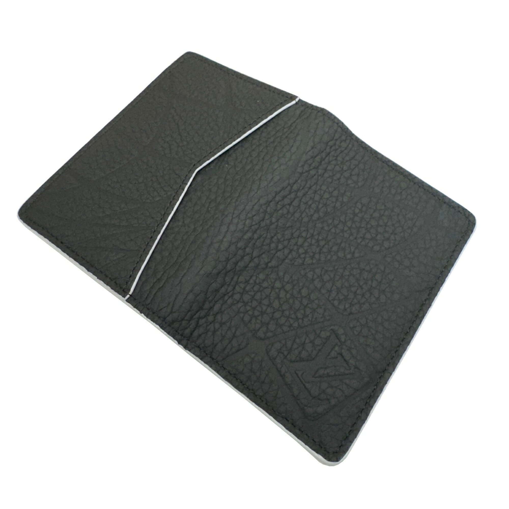 LOUIS VUITTON Louis Vuitton Organizer de Poche 2022 FIFA Collaboration M81732 RFID Taurillon Leather Black White Card Case Business Holder Men's