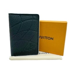 LOUIS VUITTON Louis Vuitton Organizer de Poche 2022 FIFA Collaboration M81732 RFID Taurillon Leather Black White Card Case Business Holder Men's