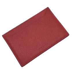 PRADA Prada Card Case Business Holder 1MC004 Saffiano Red Pass Pouch Leather Goods Women Men Unisex