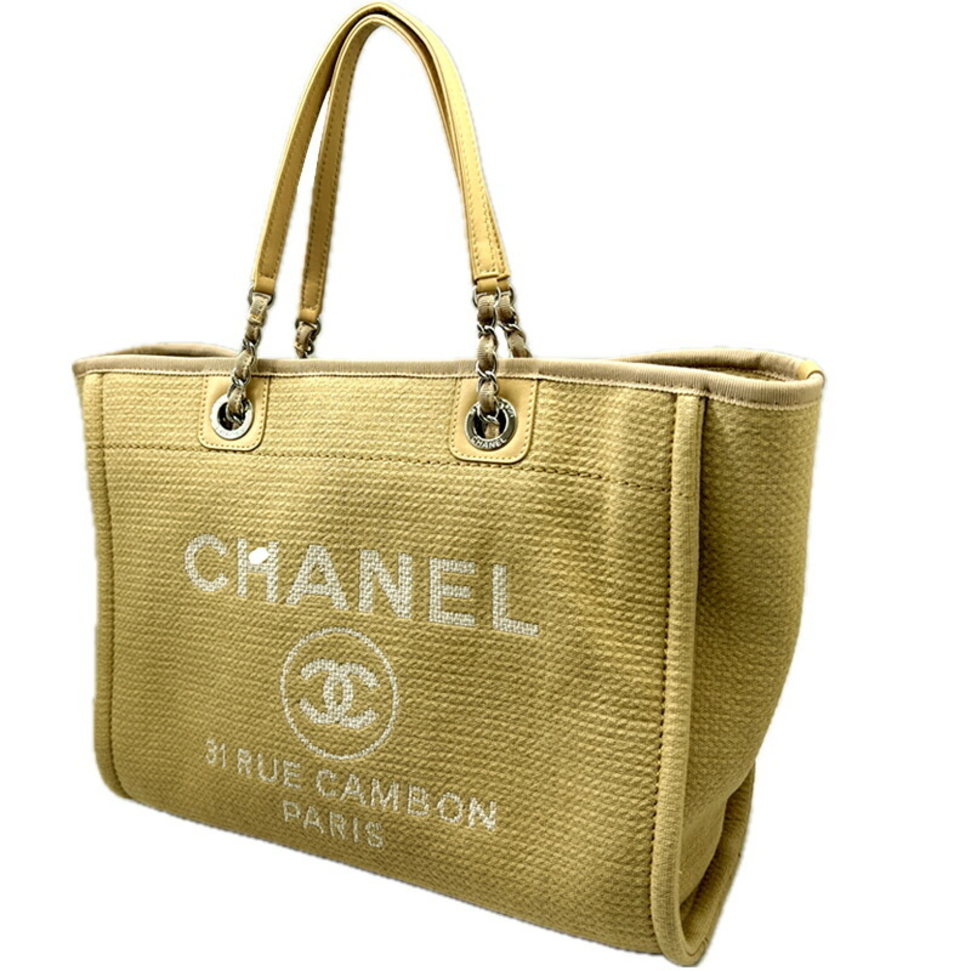 CHANEL Deauville AS3257 Handbag Tote Bag Shopping Beach Women Men Unisex