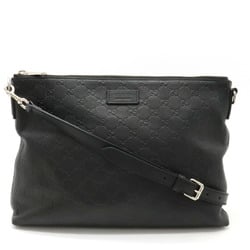 GUCCI Guccissima clutch bag shoulder leather black 473882
