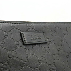 GUCCI Guccissima clutch bag shoulder leather black 473882