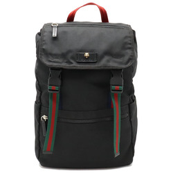 GUCCI Gucci Techno Canvas Backpack Cat Head Leather Mesh Black Navy Red Green 450982