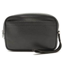 LOUIS VUITTON Louis Vuitton Taiga Karuga Second Bag Clutch Handbag Leather Ardoise Black M30812