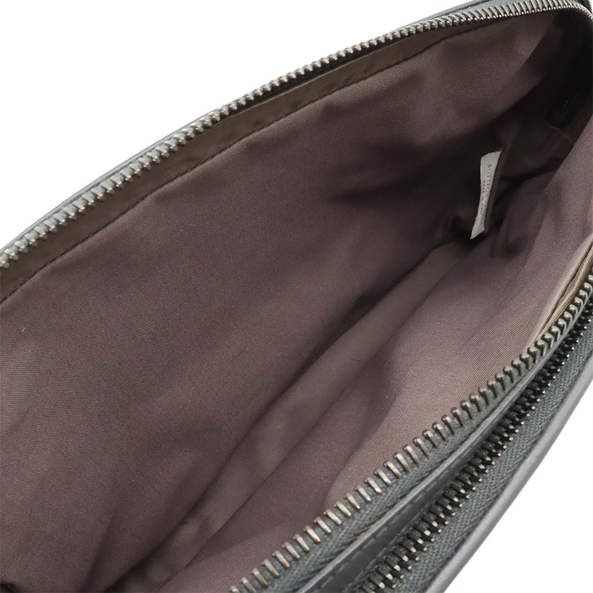 BOTTEGA VENETA Bottega Veneta Intrecciato Clutch Bag Second Leather Gray 344776