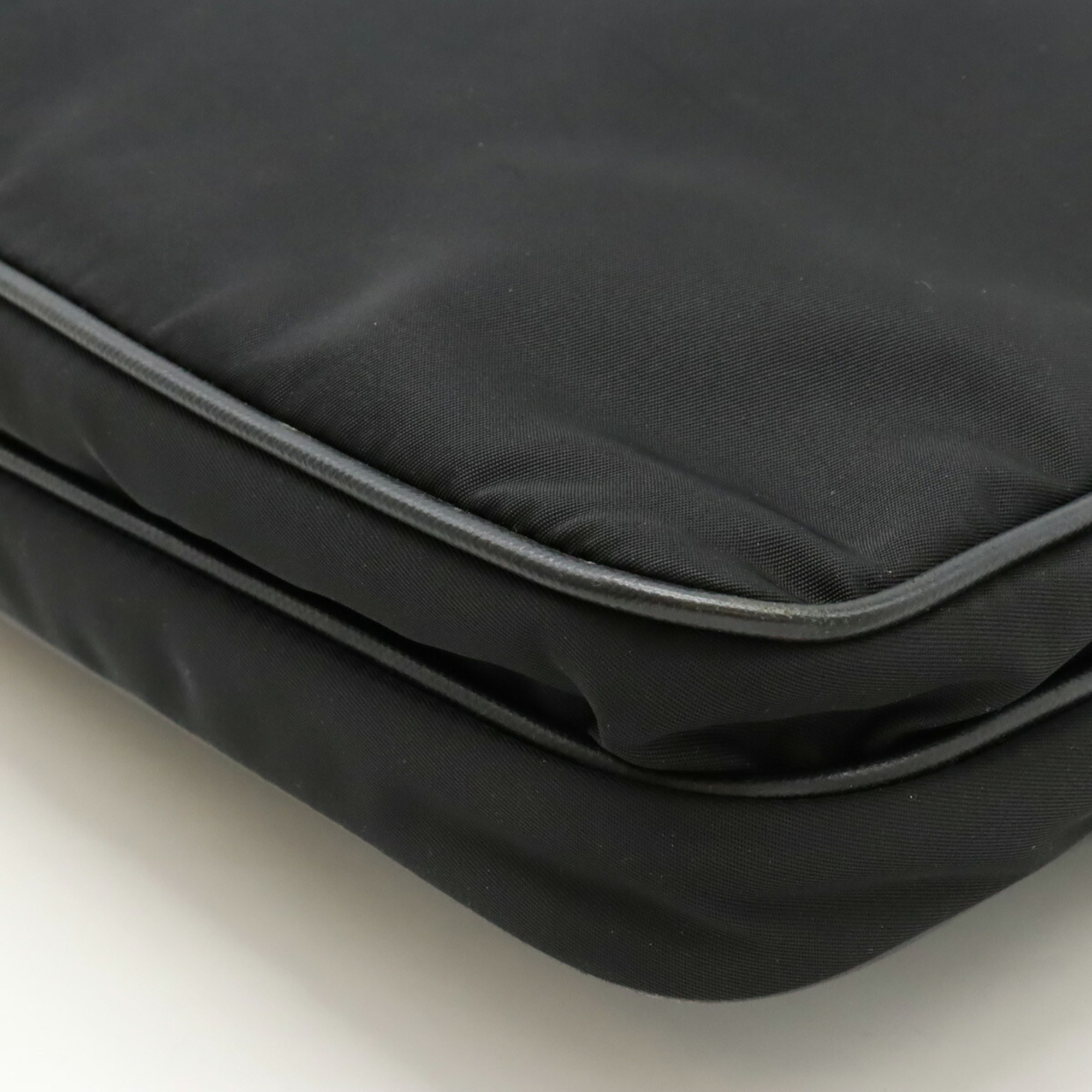 PRADA Prada Shoulder Bag Nylon Leather NERO Black VA953M