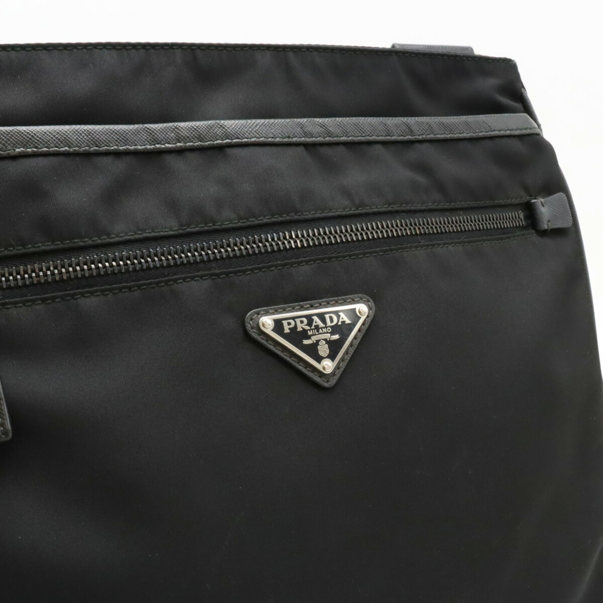 PRADA Prada Shoulder Bag Nylon Leather NERO Black VA953M