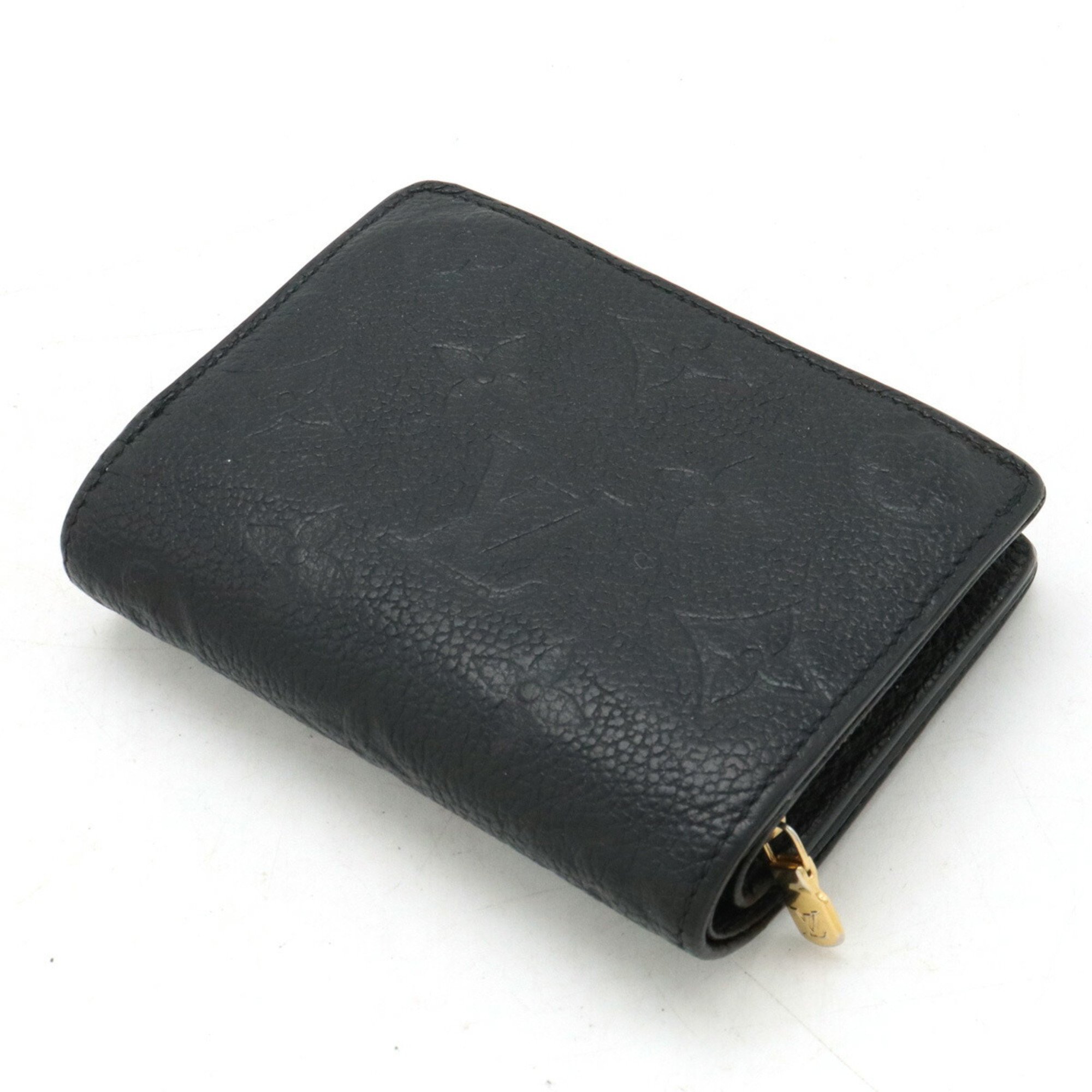 LOUIS VUITTON Louis Vuitton Monogram Empreinte Portefeuille Compact Wallet Noir Black M80151
