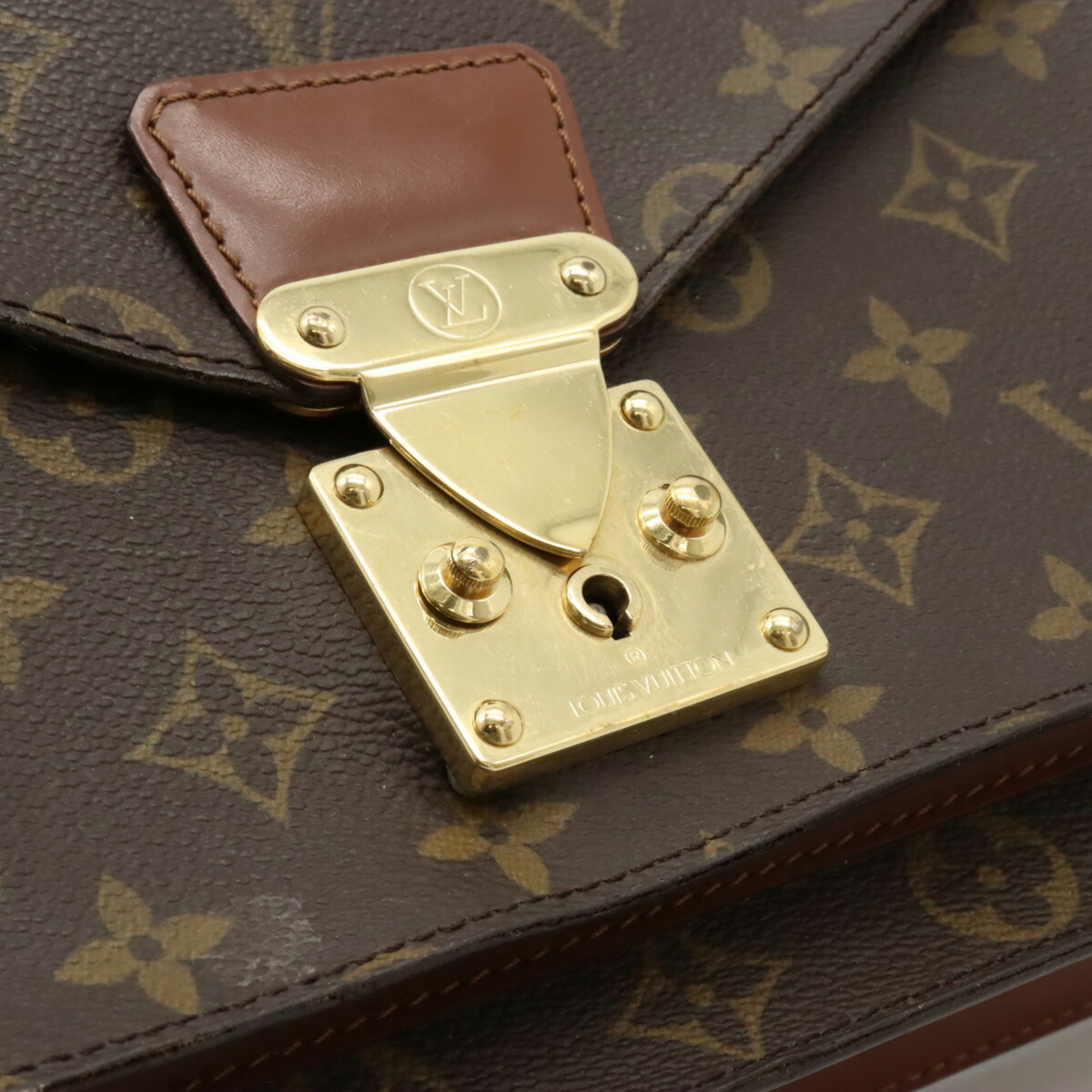 LOUIS VUITTON Louis Vuitton Monogram Montsouris 28 Second Bag Handbag Shoulder Key Missing M51185