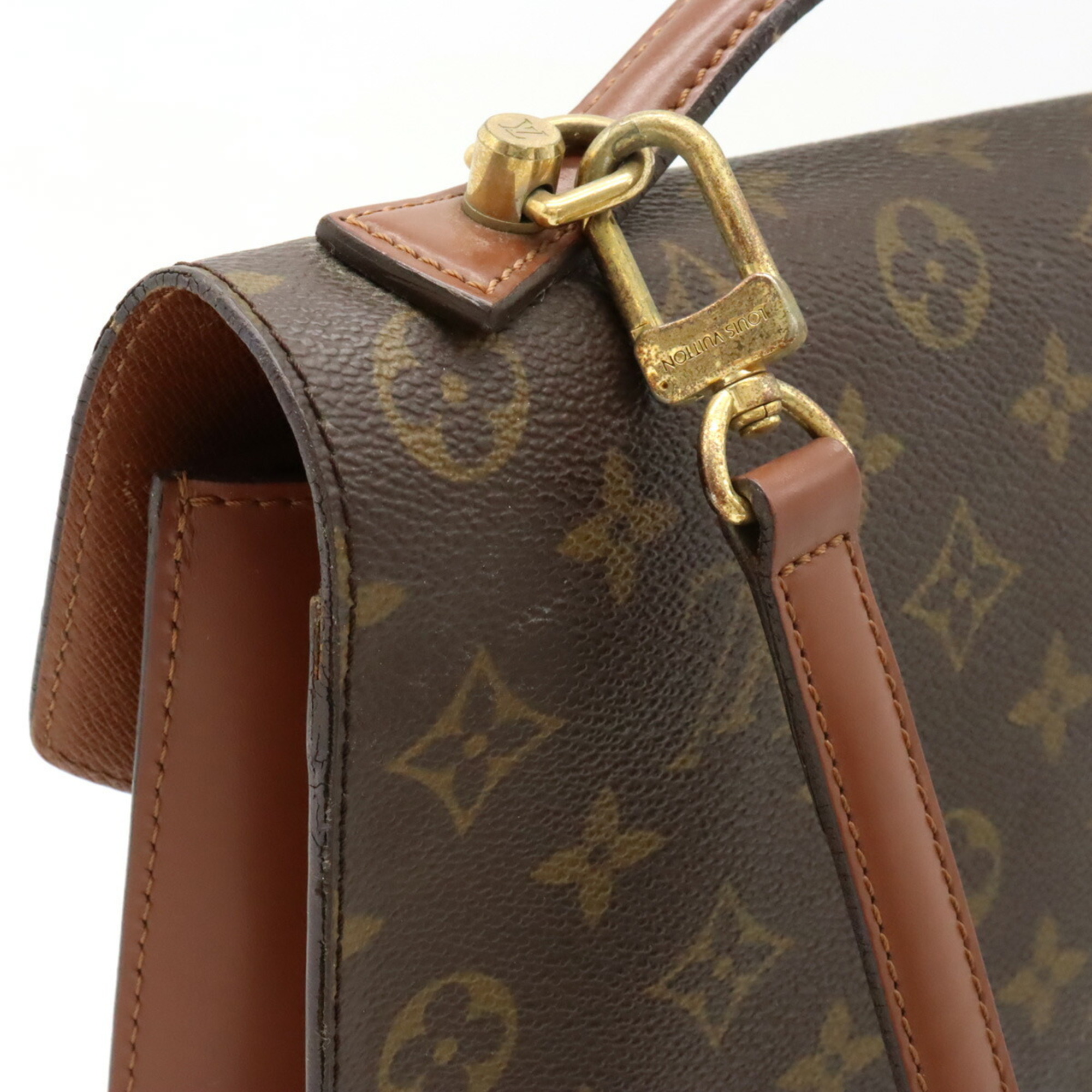 LOUIS VUITTON Louis Vuitton Monogram Montsouris 28 Second Bag Handbag Shoulder Key Missing M51185