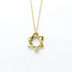Tiffany Star Of David Necklace Yellow Gold (18K) No Stone Men,Women Fashion Pendant Necklace (Gold)