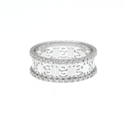 Gucci Icon Diamond Ring White Gold (18K) Fashion Diamond Band Ring Silver