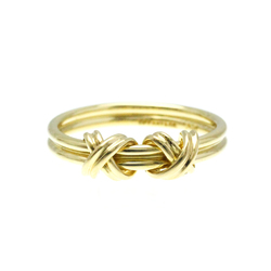 Tiffany Signature Ring Yellow Gold (18K) Fashion No Stone Band Ring Gold