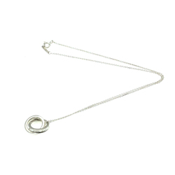 Tiffany Interlocking Necklace Silver 925 No Stone Men,Women Fashion Pendant Necklace (Silver)