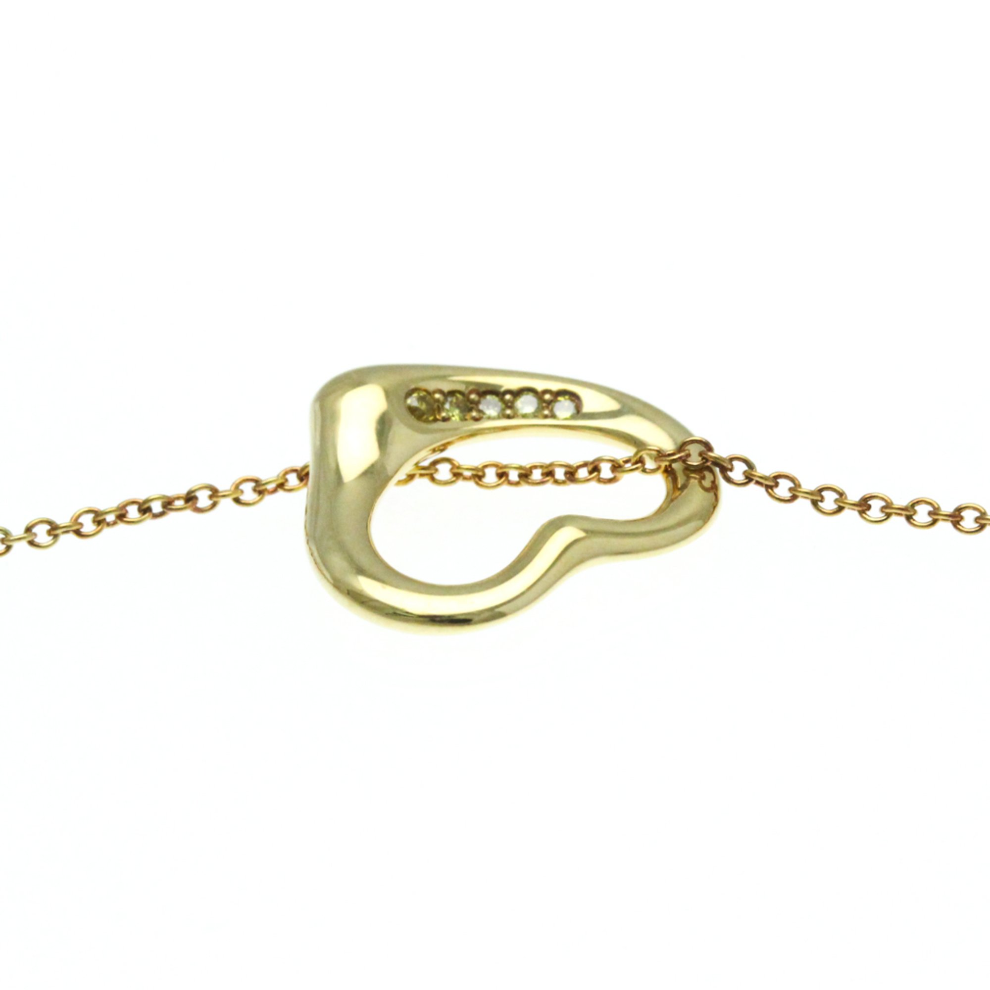 Tiffany Open Heart Yellow Gold (18K) Diamond Men,Women Fashion Pendant Necklace