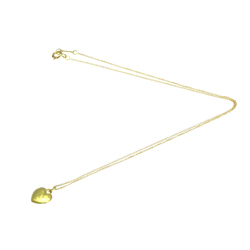Tiffany Heart Necklace Yellow Gold (18K) No Stone Women,Men Fashion Pendant Necklace (Gold)
