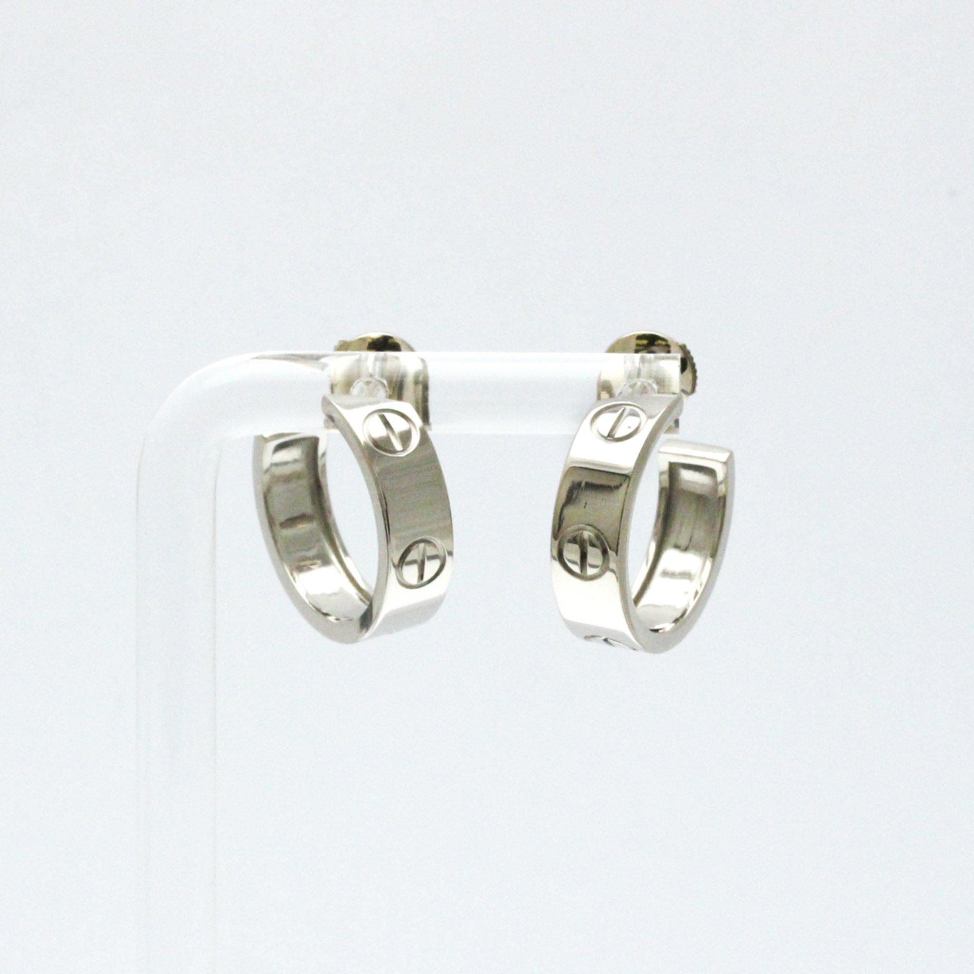 Cartier LOVE Earrings No Stone White Gold (18K) Half Hoop Earrings Silver