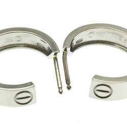 Cartier LOVE Earrings No Stone White Gold (18K) Half Hoop Earrings Silver