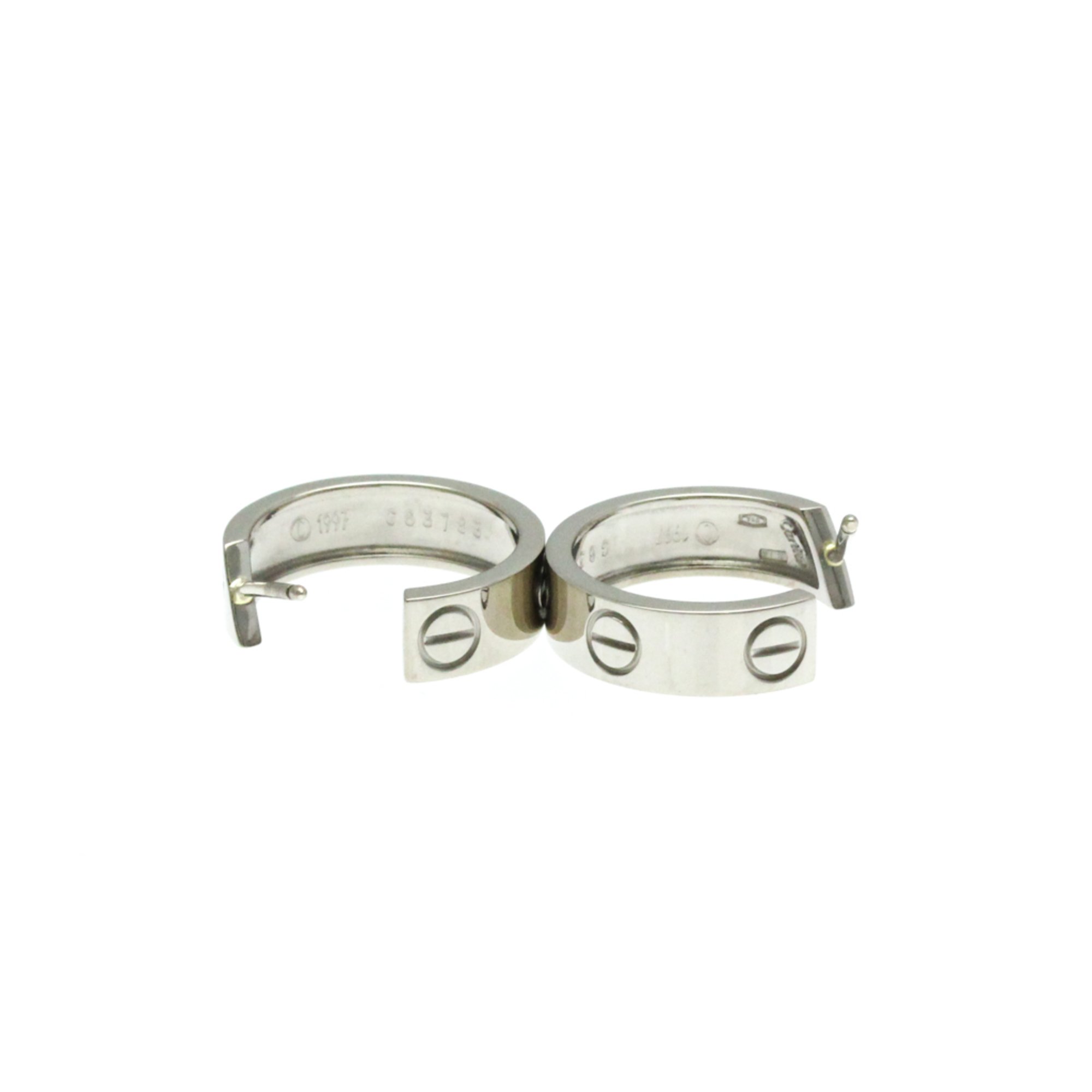 Cartier LOVE Earrings No Stone White Gold (18K) Half Hoop Earrings Silver